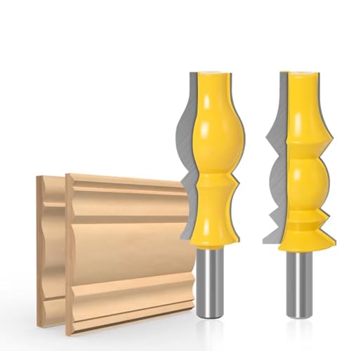 2pc 1/2 "Schaft 12mm Schaft Großes Reversible Formteile 2 -Bit -Router -Bit -Set -Line -Messerschneider Für Holzbearbeitungswerkzeuge,12,7 Mm Schaft 2pc 1/2 "Schaft 12mm Schaft Großes Reversible Formteile 2 -Bit -Router -Bit -Set -Line -Messerschneider Für Holzbearbeitungswerkzeuge,12,7 Mm Schaft von Ddyspan