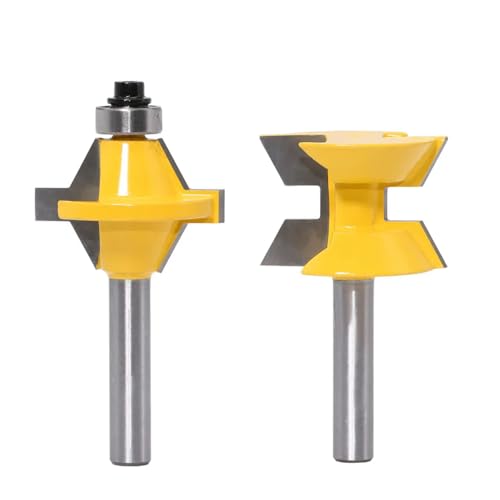 2pcs Router Bit Set 120 Grad Holzbearbeitungsnut -Meißelstärke -Werkzeug,12,7 Mm Schaft von Ddyspan
