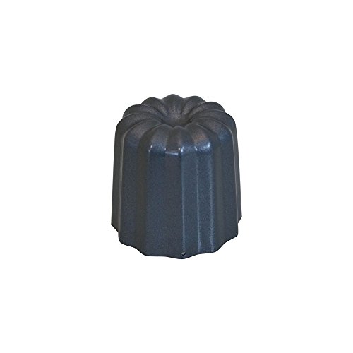 de Buyer - Set von 4 Canelé-Formen aus antihaftbeschichtetem Stahl - 5,5 cm Durchmesser - 4718.05, Schwarz von DE BUYER