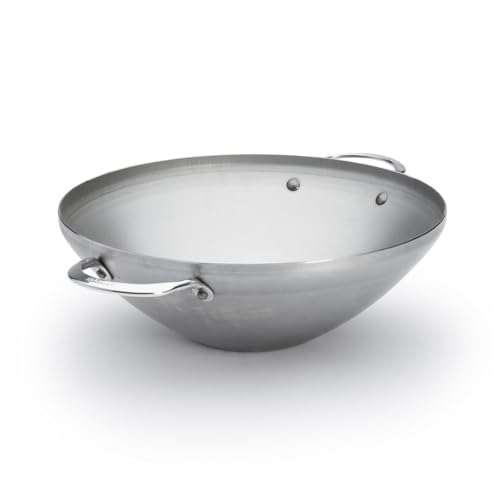 DE BUYER 5619.32 Mineral-Wok, B, 2 Griffe, Durchmesser 32 cm, 44,99 x 43,50 x 11,50 cm von DE BUYER