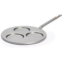 de Buyer Mineral B 3-er Blinis-Pfanne 27 cm - Eisen mit Bienenwachsbeschichtung - Bandstahlgriff von De Buyer