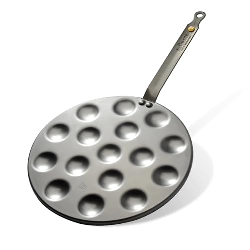 de Buyer - Poffertjes-Pfanne MINERAL B aus Eisenstahl (16) - Durchmesser 27 cm - 5612.16, Silber de Buyer - Poffertjes-Pfanne MINERAL B aus Eisenstahl (16) - Durchmesser 27 cm - 5612.16, Silber von DE BUYER