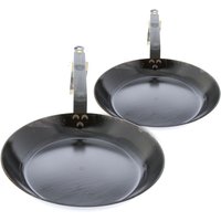 de Buyer Mineral B Pfannen-Set 2-teilig 28 cm / 24 cm eingebrannt - Eisen mit Bandstahlgriffen von De Buyer