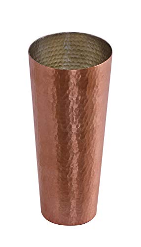 De Kulture Handmade Pure Solid Copper Large Glass Mugs Tumbler Drinkware for Milk Water Medicinal Liquid Ice Coffee Ice Cream Tea Cocktail Beer Sake Whiskey Vodka Rum Tequila, 3 x 7 (DH) inches, 600ml von De Kulture Works
