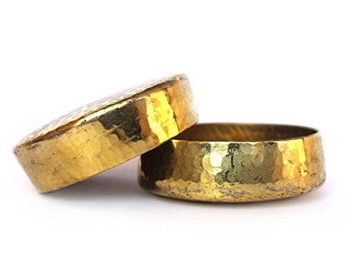 De Kulture Teelicht aus reinem Messing, handgefertigt, ideal für Heimdekoration, Votivkerzenhalter, ideal für Neujahr, Valentinstag, Ostern, Diwali-Geschenk für Mädchen und Frauen (Gold), 6,3 x 1,9 cm von De Kulture Works