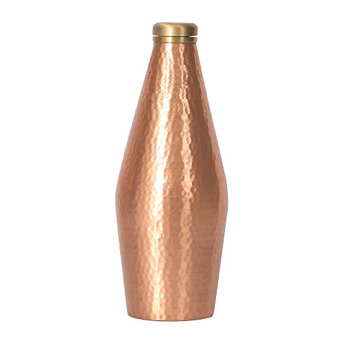 De Kulture Works™ Copper Bottle With Brass Knob Pure Hand Hammered 750.ml (Brown) von De Kulture Works