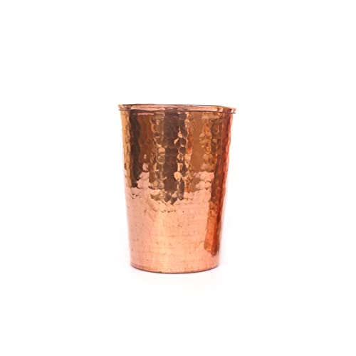 Handgemachtes handgehämmertes Wasserglas aus Kupfer (2 Stück) von De Kulture Works