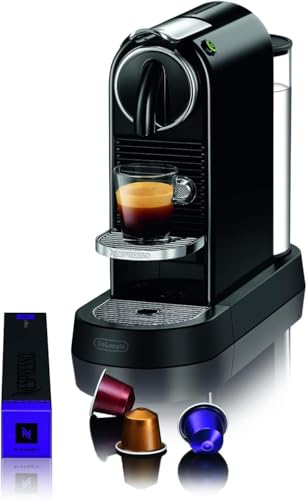 De'Longhi Nespresso CitiZ EN167.B Kapsel Kaffeemaschine Für Eine Tasse, Kompaktes Design, 19 Bar Druck, 2 Tassengrößen, Welcome-Set Inklusive, Schwarz von Nespresso
