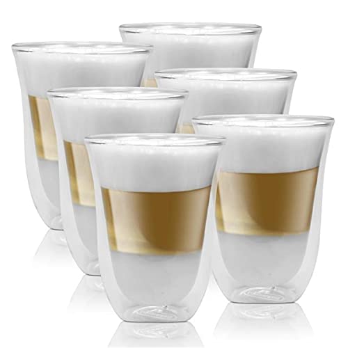 3X Delonghi Latte Macchiato Kaffee 2er Doppelwandiges Thermoglas von De'Longhi
