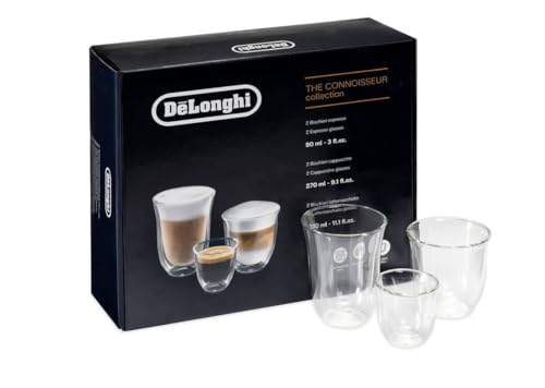 De'Longhi 5513296671 DLSC302 Delonghi Fancy Box Thermogläser, aus Glas, 1 liters , 6er-Set, transparent von De'Longhi