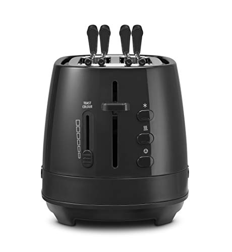 De Longhi CTLAP2203 Toaster mit Zange, 550 Watt. 550 Watt Schwarz von De'Longhi