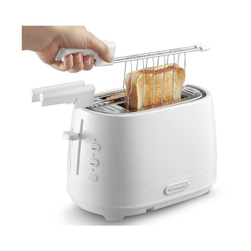 De Longhi CTLAP2203 Toaster mit Zange, 550 Watt. Bianco von De'Longhi