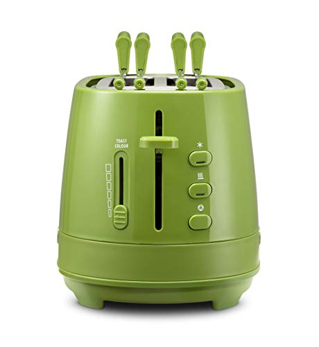 De Longhi CTLAP2203 Toaster mit Zange, 550 Watt. grün von De'Longhi