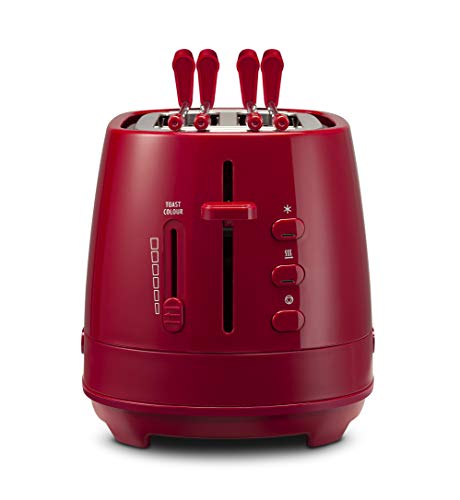 De Longhi CTLAP2203 Toaster mit Zange, 550 Watt. rot von De'Longhi