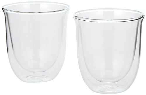 Thermisches Glas DeLonghi DLSC311 Doppelwandiges Cappuccino-Set, 2 Stück (1 Packung), transparent von De'Longhi