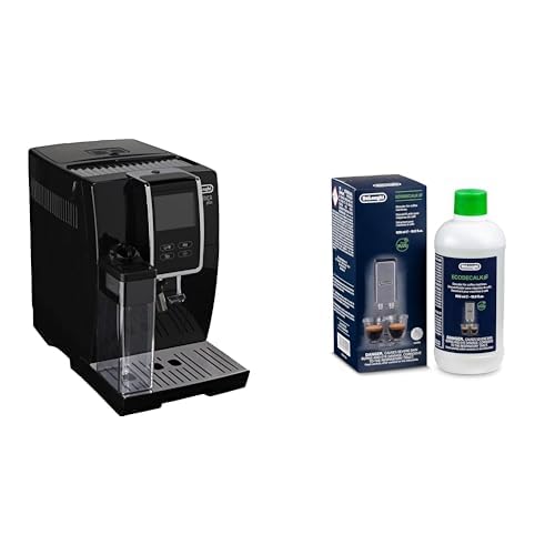 De'Longhi Dinamica Plus ECAM 370.70.B Kaffeevollautomat mit LatteCrema Milchsystem, Cappuccino & Espresso, Touch Farbdisplay und App-Steuerung, Kaffeekannen-Funktion, Schwarz mit DLSC 500 Entkalker von De'Longhi