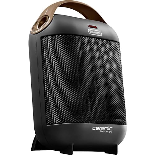 De'Longhi HFX30C18.AG Keramik-Heizgerät | Mobile Heizung für schnelle und punktuelle Wärmeversorgung | 2 Leistungsstufen | Anti-Frost-Funktion | 1.800 W Leistung | Grau von De'Longhi