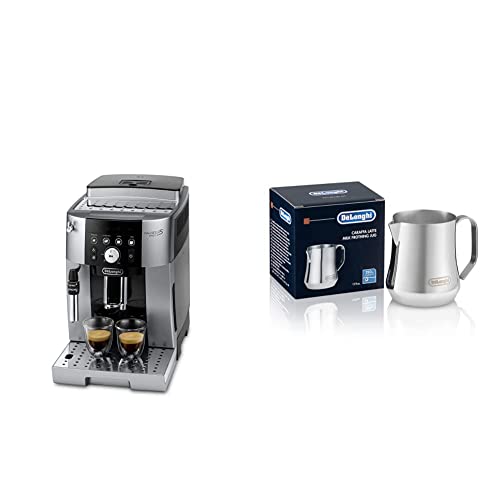 De’Longhi KAFFEEMASCHINE DELONGHI ECAM250.23 De'Longhi Magnifica S Smart ECAM 250.23.SB, Kunststoff, SI & De'Longhi Milchkännchen DLSC060, 350 ml, Edelstahl von De'Longhi