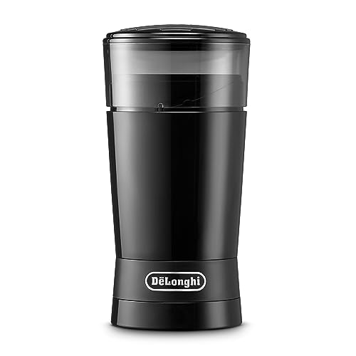 De'Longhi KG200 Elektrische Kaffeemühle mit Klinge, edelstahl, Schwarz von De'Longhi