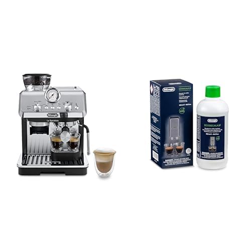 De'Longhi La Specialista Arte EC 9155.MB Espresso Siebträgermaschine, Espressomaschine mit Professioneller Milchaufschäumdüse, inkl. Barista-Kit, Edelstahl/Schwarz mit DLSC 500 Entkalker von De'Longhi