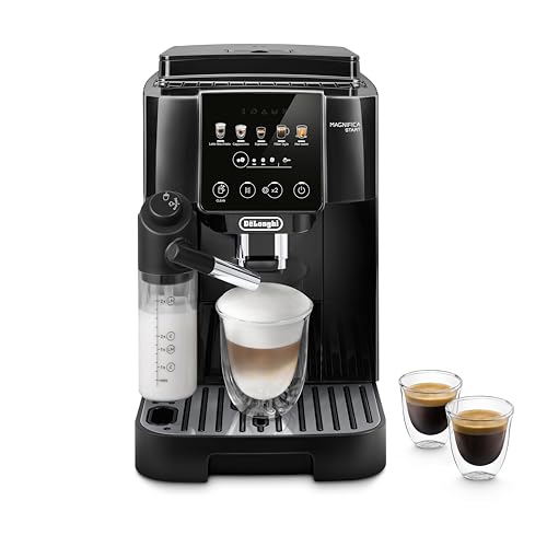 De'Longhi Magnifica Start ECAM220.91.B, Kaffeevollautomat mit LatteCrema-Milchsystem für Automatischen Cappuccino, 5-Direktwahl-Tasten, Soft-Touch-Bedienfeld, x2-Funktion, Schwarz von De'Longhi