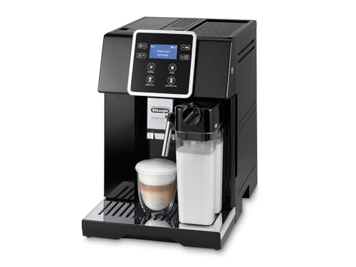 De’Longhi Perfecta Evo ESAM420.40.B Kaffeevollautomat mit LatteCrema Milchsystem, Cappuccino & Espresso auf Knopfdruck, großes LCD-Farbdisplay, Kaffeekannenfunktion, 0.25 kilograms, schwarz von De'Longhi