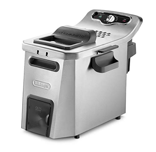 De’Longhi PremiumFry F44532.CZ Kaltzonen Fritteuse, 1,5 kg Fassungsvermögen, Easy Clean System, Kaltzonen Heizelement, Edelstahl, 3200 Watt, Silber De’Longhi PremiumFry F44532.CZ Kaltzonen Fritteuse, 1,5 kg Fassungsvermögen, Easy Clean System, Kaltzonen Heizelement, Edelstahl, 3200 Watt, Silber von De'Longhi