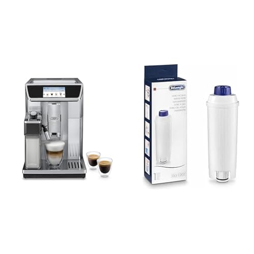 De'Longhi PrimaDonna Elite Experience ECAM 656.85.MS Kaffeevollautomat mit LatteCrema Milchsystem + Original Wasserfilter DLSC002 von De'Longhi