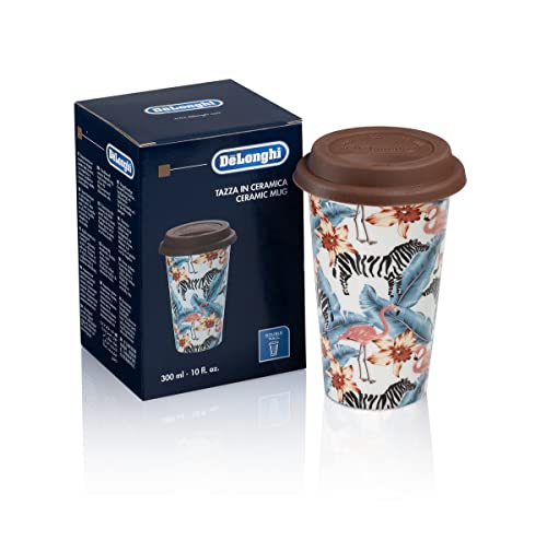 De'Longhi Travel Mug DLSC067 Doppelwandige Thermosflasche für heiße und kalte Getränke, leicht zu transportieren, rutschfeste Silikonhülle, 300 ml Fassungsvermögen De'Longhi Travel Mug DLSC067 Doppelwandige Thermosflasche für heiße und kalte Getränke, leicht zu transportieren, rutschfeste Silikonhülle, 300 ml Fassungsvermögen von De'Longhi