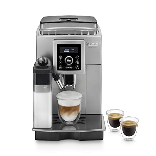 De'Longhi ECAM 23.460.SB Kaffeevollautomat (15 bar Druck, Automatik-Cappuccino-System, abnehmbarer Wassertank 1,8 l, LCD-Panel, automatische Reinigung) silber/schwarz von De'Longhi