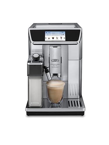 DeLonghi ECAM650.75MS Prima Donna Elite Kaffeevollautomat, Edelstahl, TFT Touch-Screen-Farbdisplay,15 bar Pumpendruck, silber, 470 x 260 x 360 mm von De'Longhi