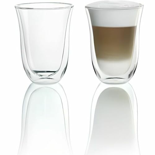 Delonghi 5513214611 Kaffeeglas Transparent 2 Stück(E) 220 Ml - Kaffeegläser (Transparent, Glas, 2 Stück(E), Klar, 220 Ml, 117 Mm) von De'Longhi