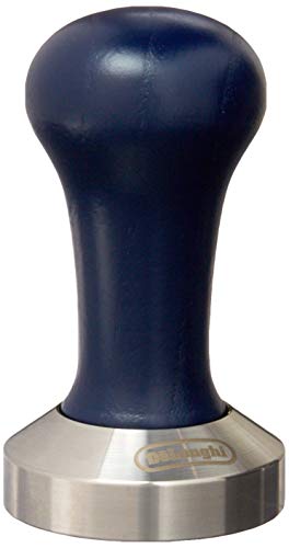 De'Longhi DLSC058 Kaffee-Tamper aus Edelstahl mit Holzgriff, blau/silber von De'Longhi