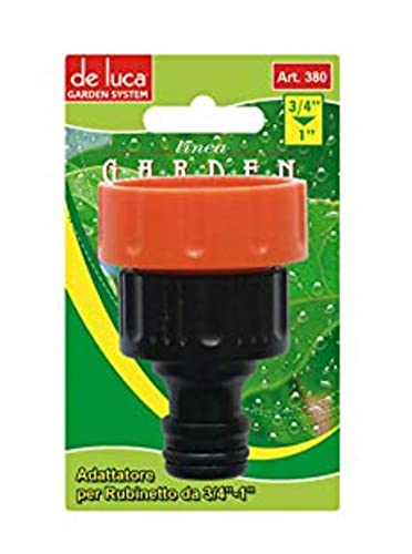 De Luca DEL064 Adapter X Wasserhahn 3/4" E 1, Schwarz von De Luca