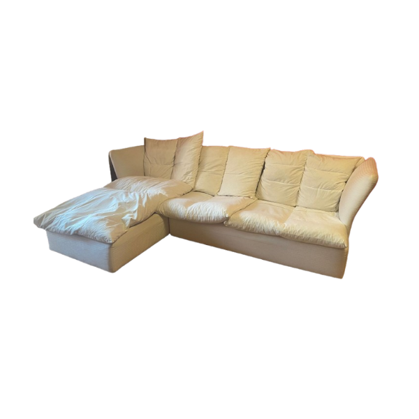 Vico Magistretti Weißes Ecksofa mit Kissen, De Padova von De Padova