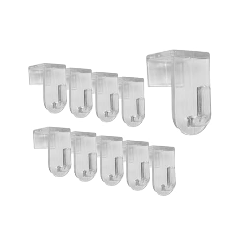 Fensterhaken | Dekohaken - Aufhänger | Transparent | 10er-Set | Für Fenster bis maximal 17 mm Falzmaß geeignet | Optimal für Ihre Fensterdeko | 35 x 20 mm von De-Plastik