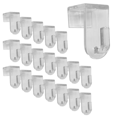 Fensterhaken | Dekohaken - Aufhänger | Transparent | 20er-Set | Für Fenster bis maximal 17 mm Falzmaß geeignet | Optimal für Ihre Fensterdeko | 35 x 20 mm von De-Plastik