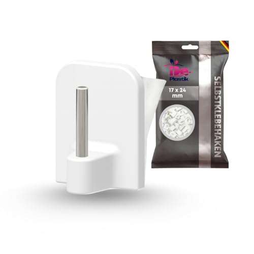 Gardinenhaken | 17 x 24 mm | Klebehaken - selbstklebend | Dekohaken – Aufhänger | Transparent | 10er-Set | Für Gardinenstangen, Lichterketten & Fensterdeko | Rückstandslos entfernbar | Metallstift Gardinenhaken | 17 x 24 mm | Klebehaken - selbstklebend | Dekohaken – Aufhänger | Transparent | 10er-Set | Für Gardinenstangen, Lichterketten & Fensterdeko | Rückstandslos entfernbar | Metallstift von De-Plastik