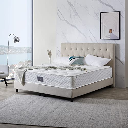 De RUCCI Boxspringbett Modell 211 mit Taschenfederkernmatratze, Bestes Preis-Leistungsverhältnis, DREI Farben und 4 Maße wählbar, einfache Montage (180 x 200 cm, Beige) von De RUCCI