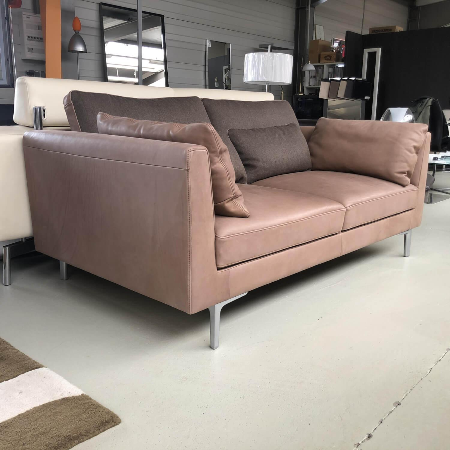 Sofa DS49/02 Naturale Noce Füße Metall mit 4 Kissen von De Sede