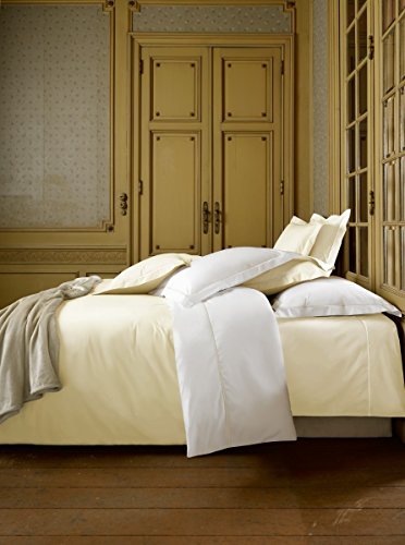 De Witte Lietaer Bumblebee Luxus-Bettwäsche-Set, Perkal, Bettbezug + Kissenbezüge, Baumwolle, Weiß/Ivory, 240 x 220 cm von De Witte Lietaer
