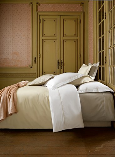 De Witte Lietaer Bumblebee Luxus-Bettwäsche-Set, Perkal, Bettbezug + Kissenbezüge, Baumwolle, weiß/beige, 140 x 200 cm von De Witte Lietaer