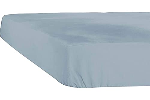 De Witte Lietaer Case Spannbettlaken, Jersey, Baumwolle, Ice Blue, 180 x 200 x 40 cm von De Witte Lietaer