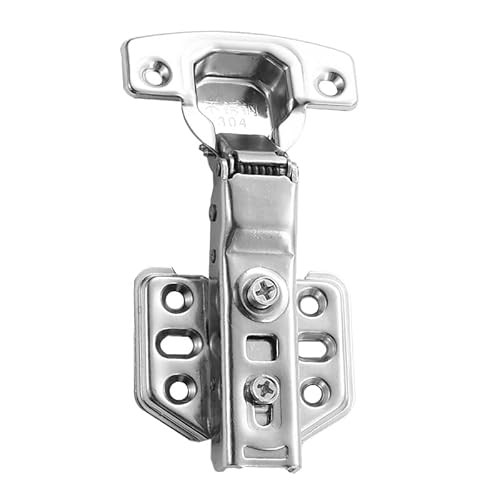 4 Stück Topfscharnier aus Rostfreiem Stahl mit 8-Loch-Schanierreperaturplatte und Schrauben, möbelscharniere mit Soft Close Automatikscharnier, Scharniere für Küchenschrank Kleiderschrank (Sliber 2) 4 Stück Topfscharnier aus Rostfreiem Stahl mit 8-Loch-Schanierreperaturplatte und Schrauben, möbelscharniere mit Soft Close Automatikscharnier, Scharniere für Küchenschrank Kleiderschrank (Sliber 2) von DeBizz