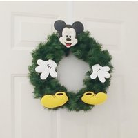 Maus Junge Baum/Kranz Dekoration-Vinyl Dekoration Für Weihnachtsbaum/Kranz-Weihnachtsdekoration-Gepolsterte Felties-Kranz Set von DeBoopShop