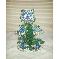 Wildkatze Baum/Kranz Dekoration-Vinyl Dekoration Für Weihnachtsbaum/Kranz-Weihnachtsdekoration-Gepolsterte Felties-Kranz Set von DeBoopShop