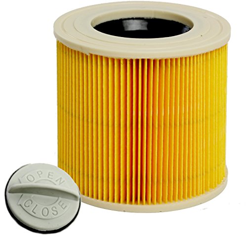 DeClean Patronenfilter Lamellenfilter kompatibel mit Kärcher A 2000-4000 K 2000-4000 WD2 + 3 1 Filter mit Verschluss A 2004-1.629-100.0 von DeClean