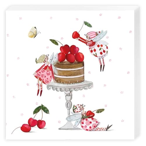 Serviette Kirsche von DeCoArt... by Kathrin Friedenstab-Maschner