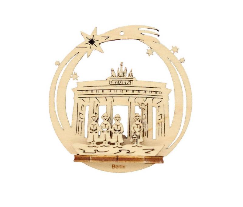 DeColibri Christbaumschmuck Weihnachtsbaumschmuck Holz Berlin 3D Optik, Erzgebirge Handwerkskunst von DeColibri