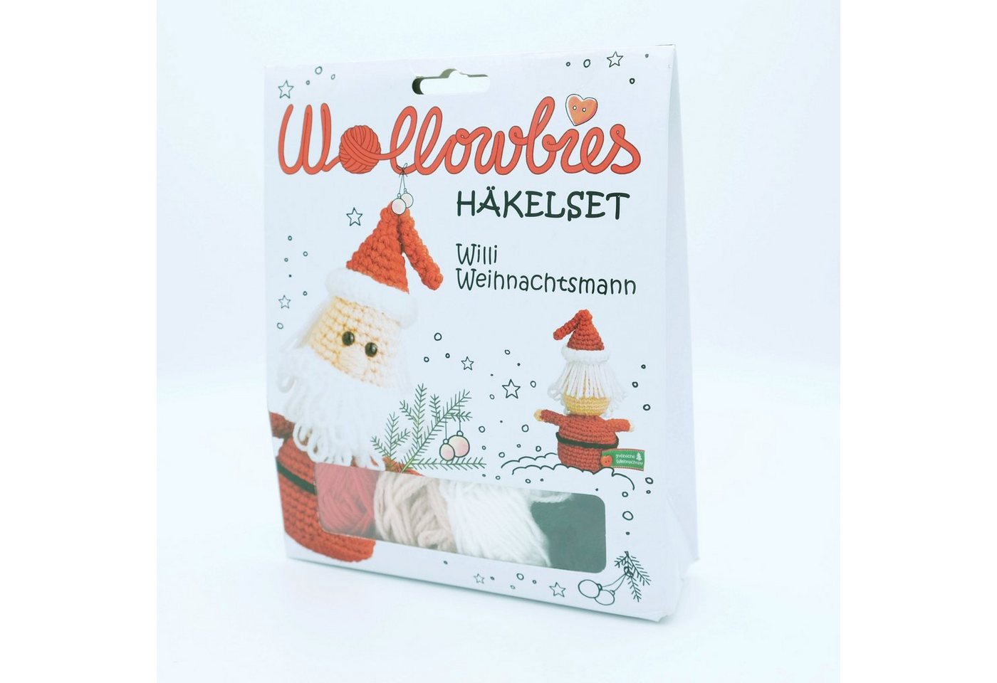 DeColibri Häkelset Bastelset Häkelgarn Weihnachtsmann Häkelwolle, (Set), Komplettset mit Material und Anleitung von DeColibri